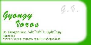 gyongy voros business card